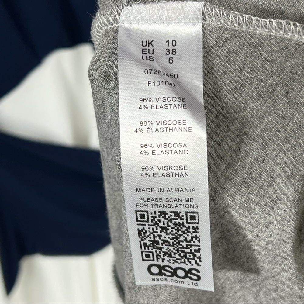 Asos Design Color Block Knot Front Midi Dress Siz… - image 5